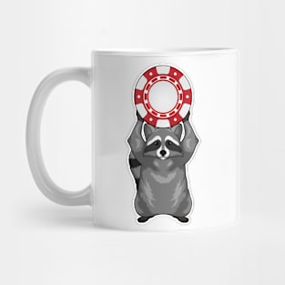 Racoon Poker Poker chips Mug